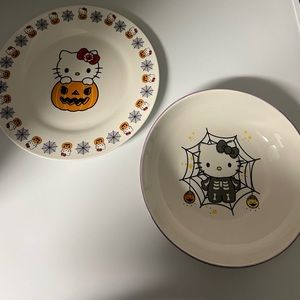 Hello Kitty Halloween Bowl & Plate Set Bundle